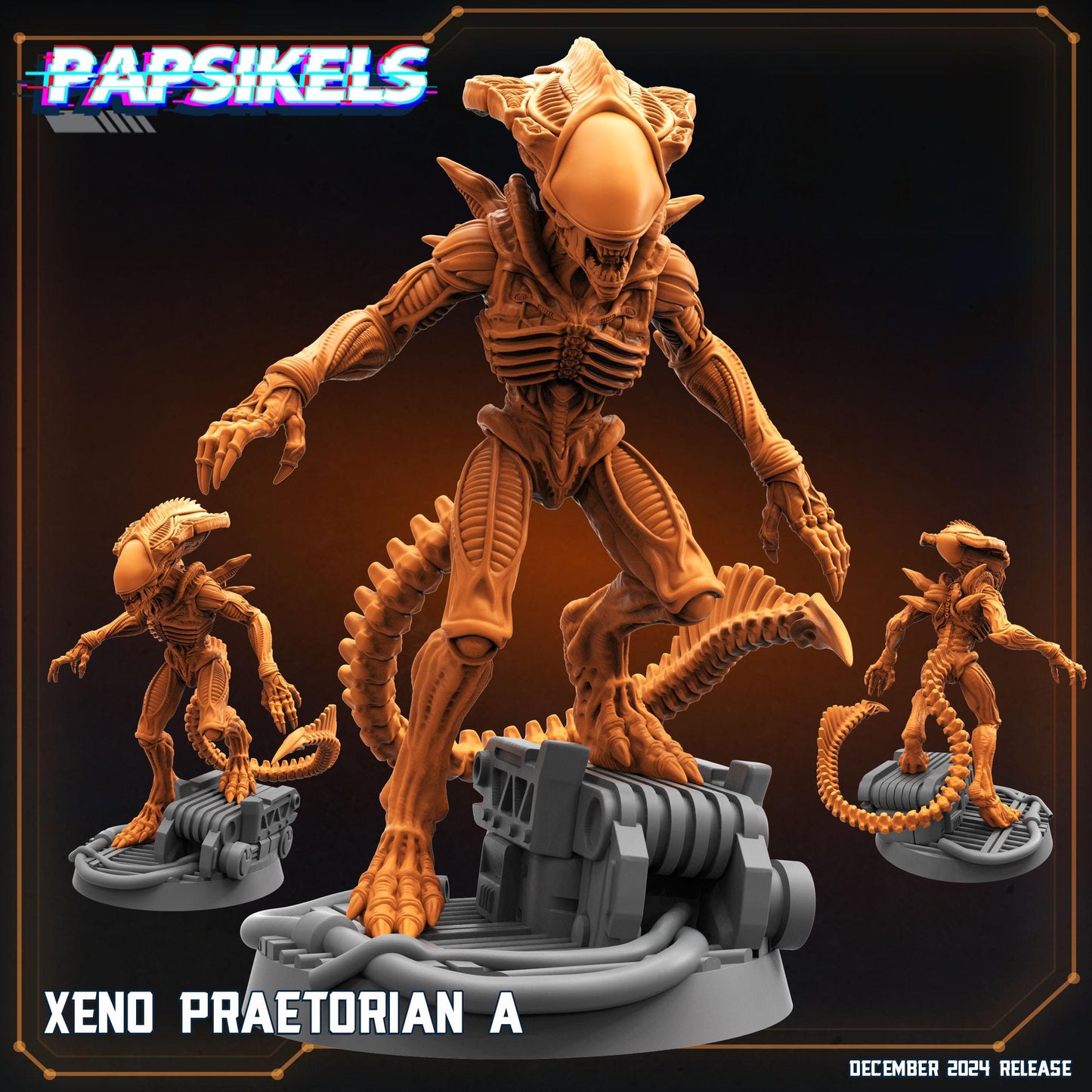 Xeno Pretorians -  Resin Miniature - Tabletop  miniature - Fantasy Miniature - 32mm - D&D -  Sci-fi Miniature- Papsikel