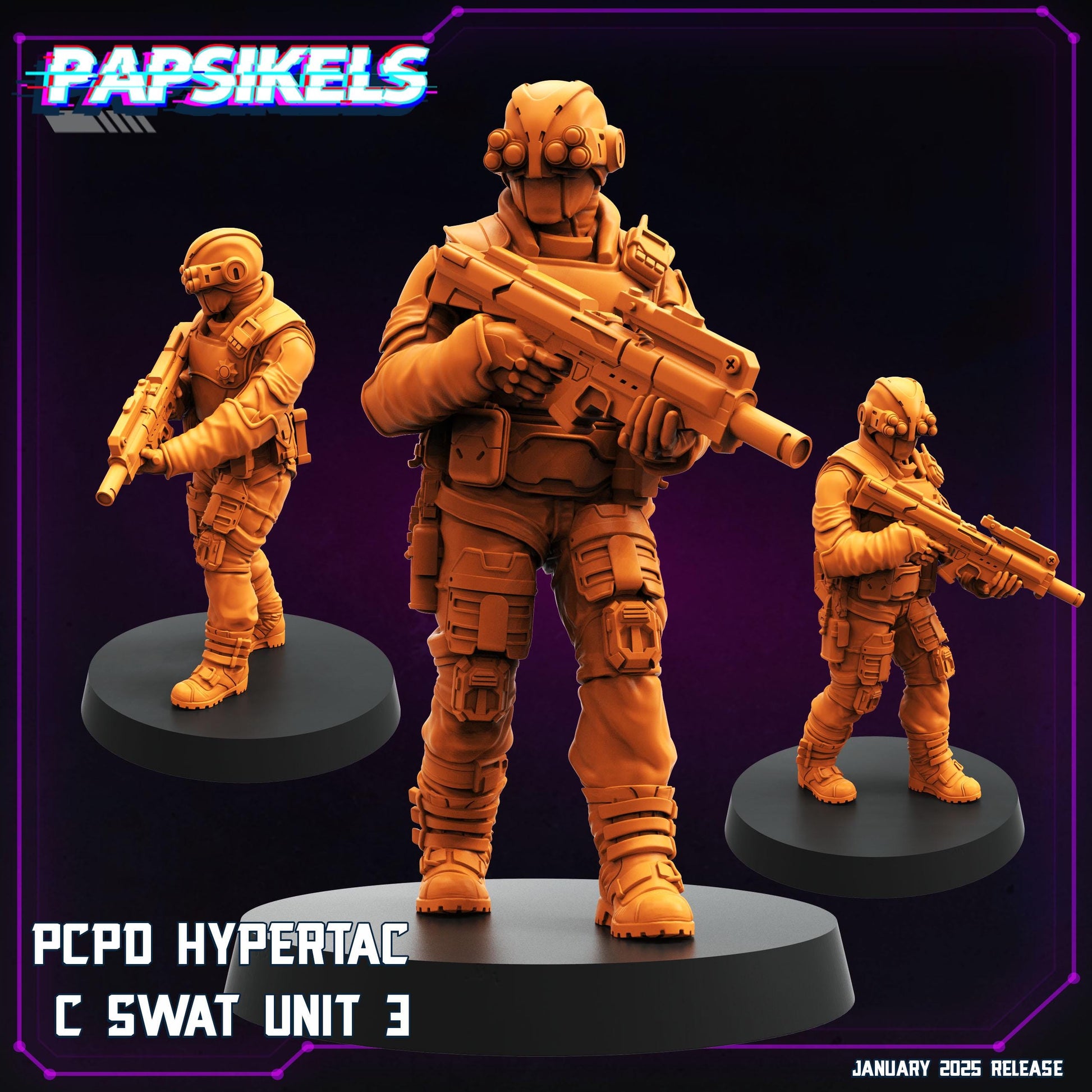 PCPD Hypertac - 3D Printed Miniature - Sci-fi Miniature - Tabletop Miniature - D&D - Papsikel