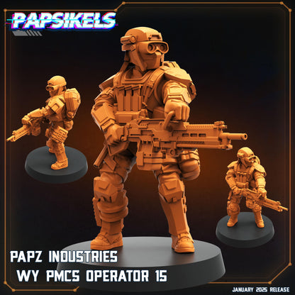 PMCS Operators - 3D Printed Miniature - Sci-fi Miniature - Tabletop Miniature - D&D - Papsikel