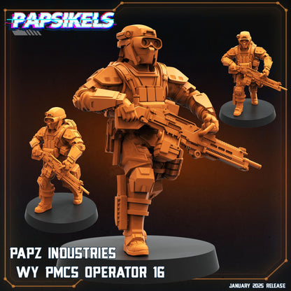 PMCS Operators - 3D Printed Miniature - Sci-fi Miniature - Tabletop Miniature - D&D - Papsikel