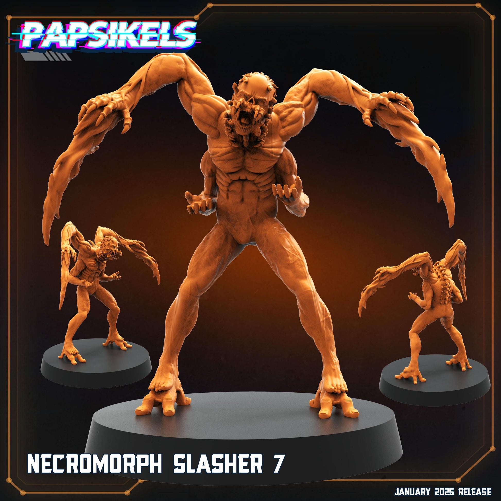 Necromorphs - 3D Printed Miniature - Sci-fi Miniature - Tabletop Miniature - D&D - Papsikel