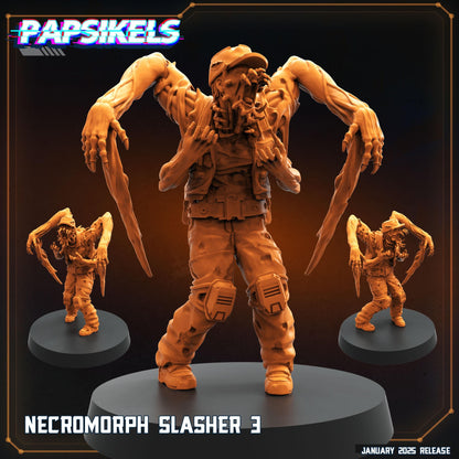 Necromorphs - 3D Printed Miniature - Sci-fi Miniature - Tabletop Miniature - D&D - Papsikel