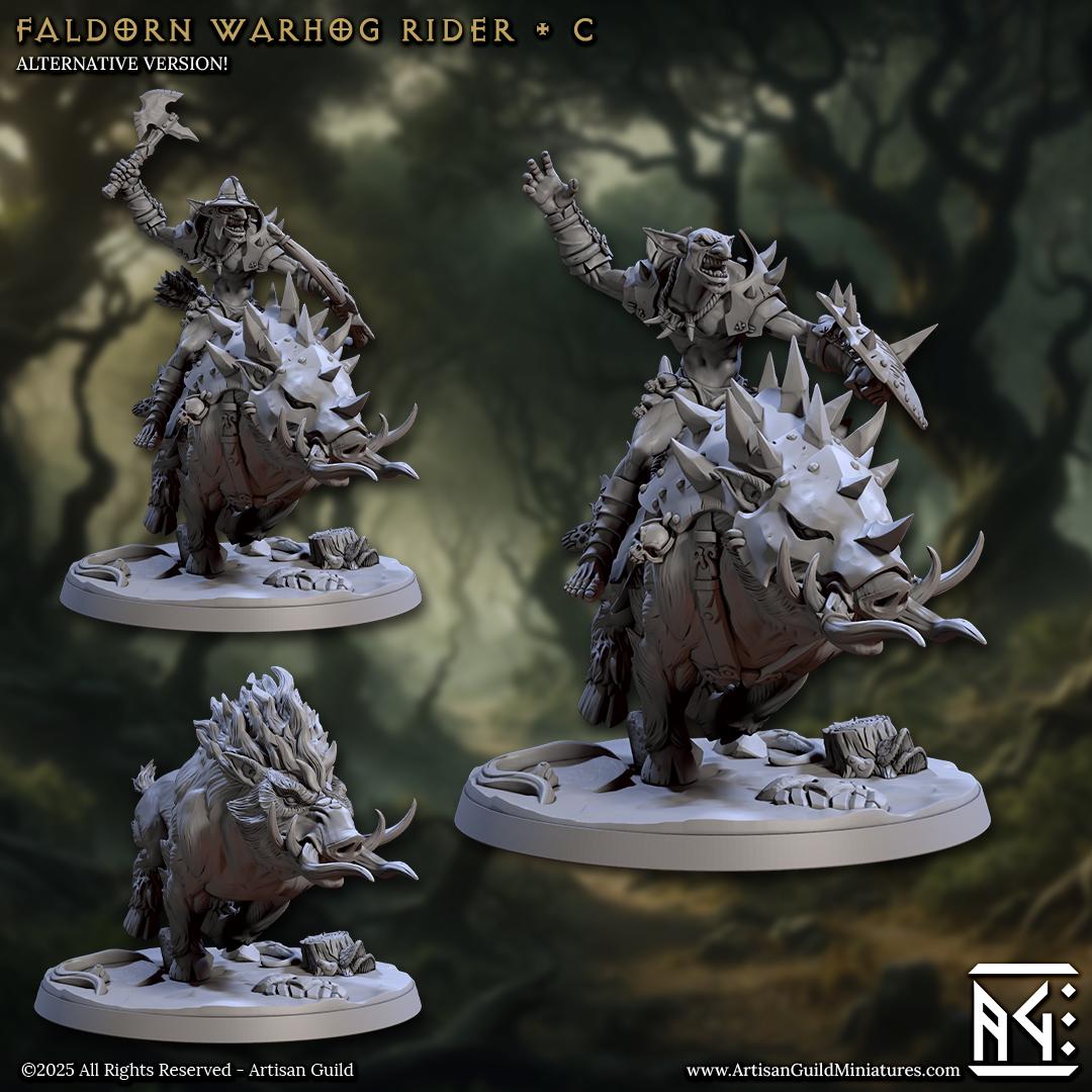 Faldorn Warhogs - 3D Printed Miniature - Fantasy Miniature -Tabletop Miniature - Tabletop Miniature - D&D - Artisan Guild DnD