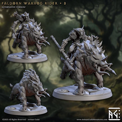 Faldorn Warhogs - 3D Printed Miniature - Fantasy Miniature -Tabletop Miniature - Tabletop Miniature - D&D - Artisan Guild DnD
