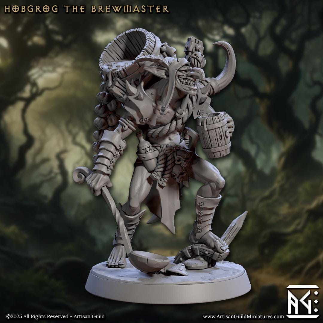 Girroz - Hobgrog - Grenia  - 3D Printed Miniature - Fantasy Miniature -Tabletop  Miniature - Tabletop Miniature - D&D - Artisan Guild