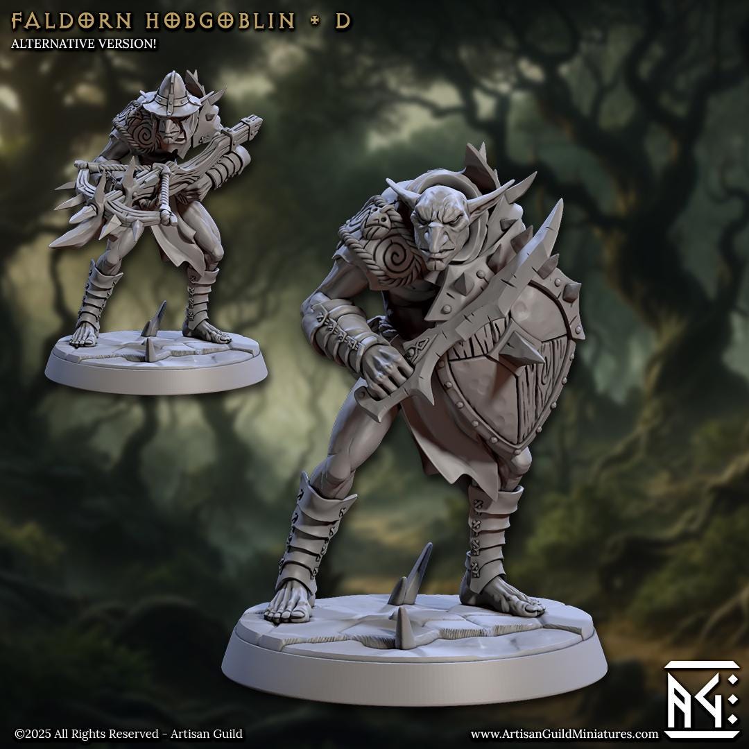Hobgoblins - 3D Printed Miniature - Fantasy Miniature -Tabletop  Miniature - Tabletop Miniature - D&D - Artisan Guild DnD