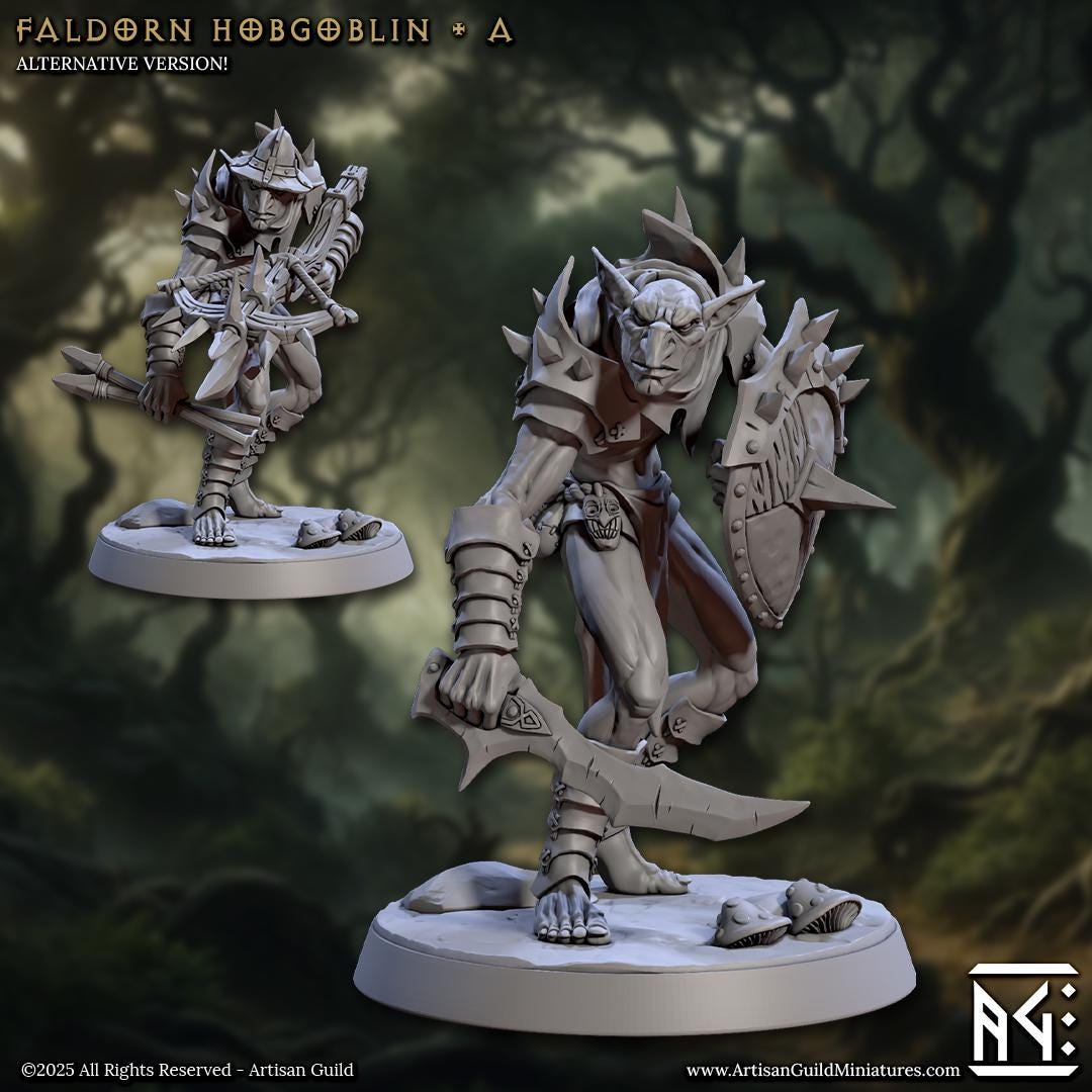 Hobgoblins - 3D Printed Miniature - Fantasy Miniature -Tabletop Miniature - Tabletop Miniature - D&D - Artisan Guild DnD