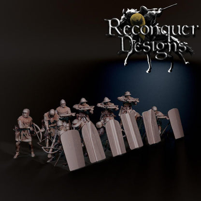 Heavy Crossbowmen -  Resin Miniature - Tabletop  miniature - Medieval Miniature