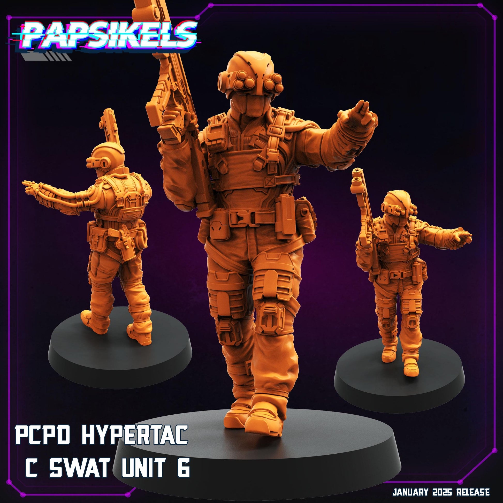 PCPD Hypertac - 3D Printed Miniature - Sci-fi Miniature - Tabletop Miniature - D&D - Papsikel