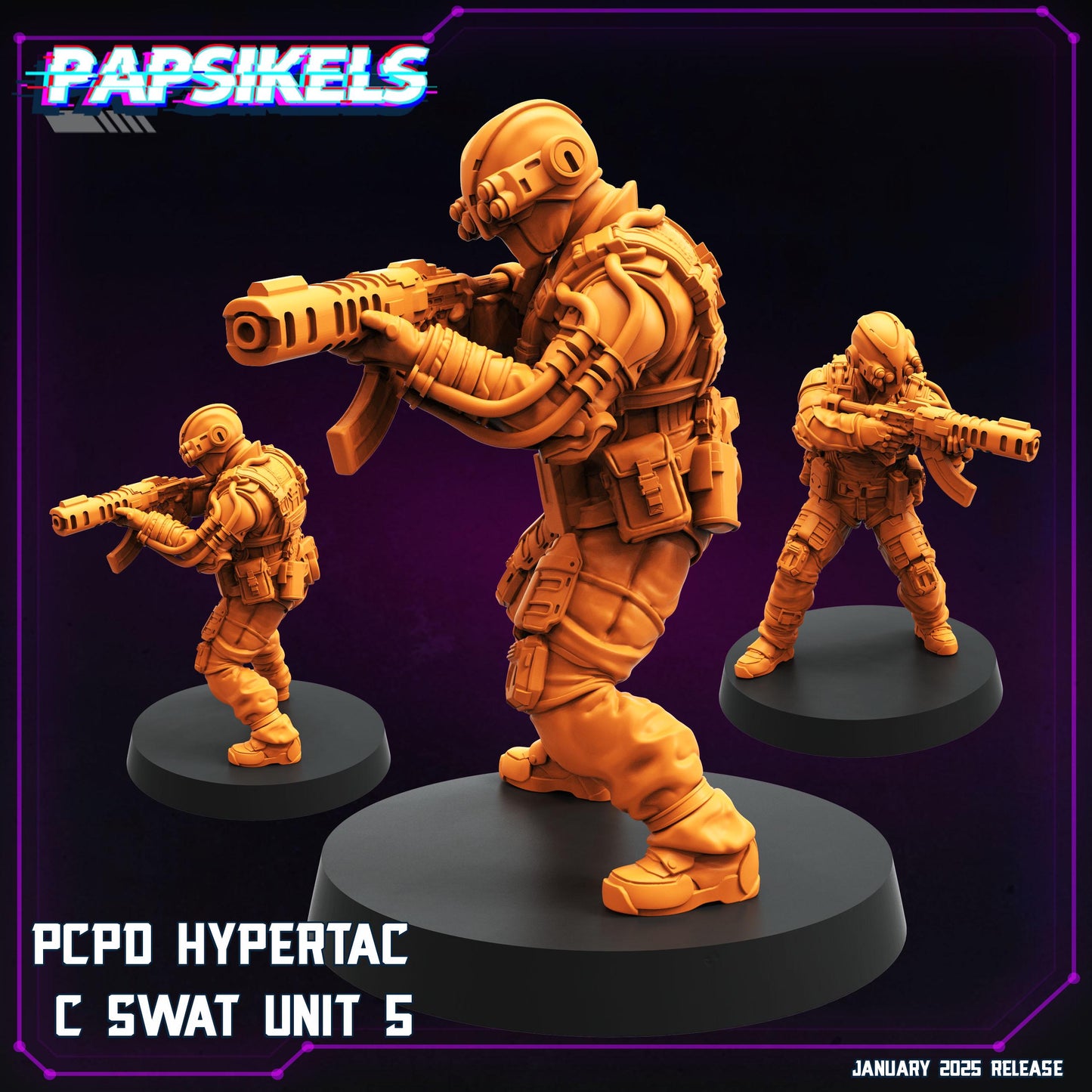 PCPD Hypertac - 3D Printed Miniature - Sci-fi Miniature - Tabletop Miniature - D&D - Papsikel
