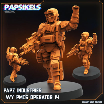 PMCS Operators - 3D Printed Miniature - Sci-fi Miniature - Tabletop Miniature - D&D - Papsikel