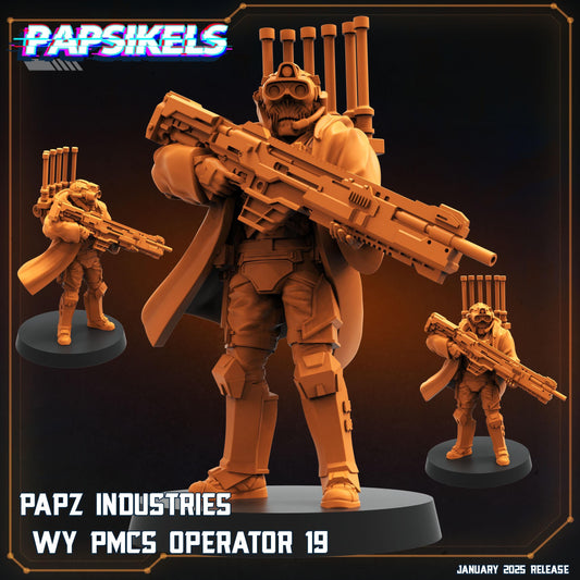 PMCS Operators - 3D Printed Miniature - Sci-fi Miniature - Tabletop Miniature - D&D - Papsikel