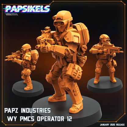 PMCS Operators - 3D Printed Miniature - Sci-fi Miniature - Tabletop Miniature - D&D - Papsikel