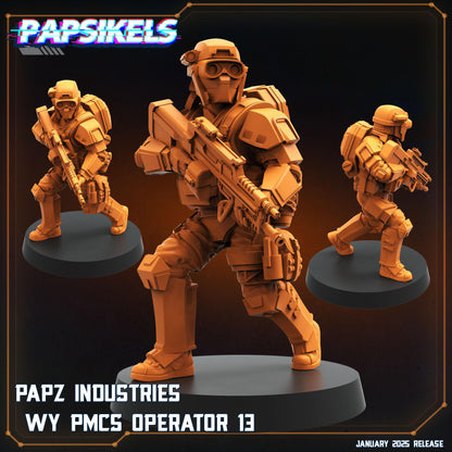 PMCS Operators - 3D Printed Miniature - Sci-fi Miniature - Tabletop Miniature - D&D - Papsikel