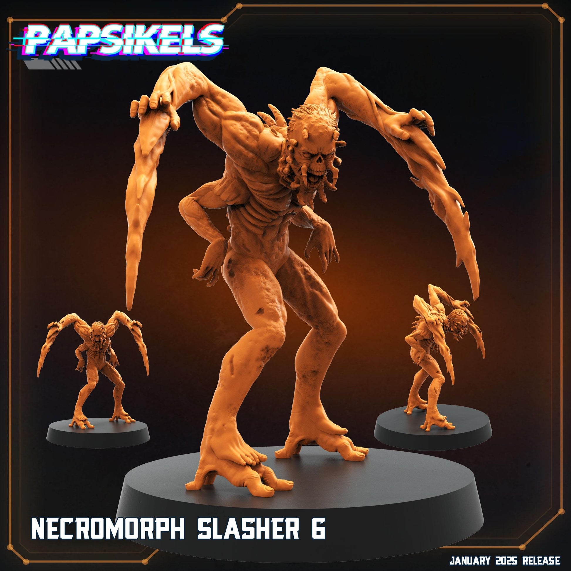 Necromorphs - 3D Printed Miniature - Sci-fi Miniature - Tabletop Miniature - D&D - Papsikel