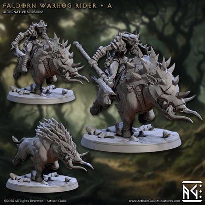 Faldorn Warhogs - 3D Printed Miniature - Fantasy Miniature -Tabletop Miniature - Tabletop Miniature - D&D - Artisan Guild DnD