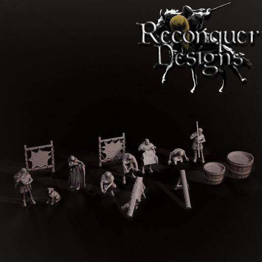 Tanners -  Resin Miniature - Tabletop  miniature - Medieval Miniature