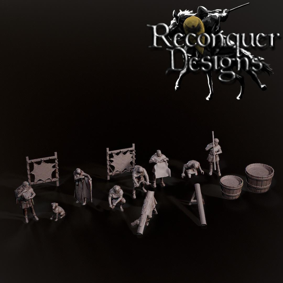 Tanners - Resin Miniature - Tabletop miniature - Medieval Miniature