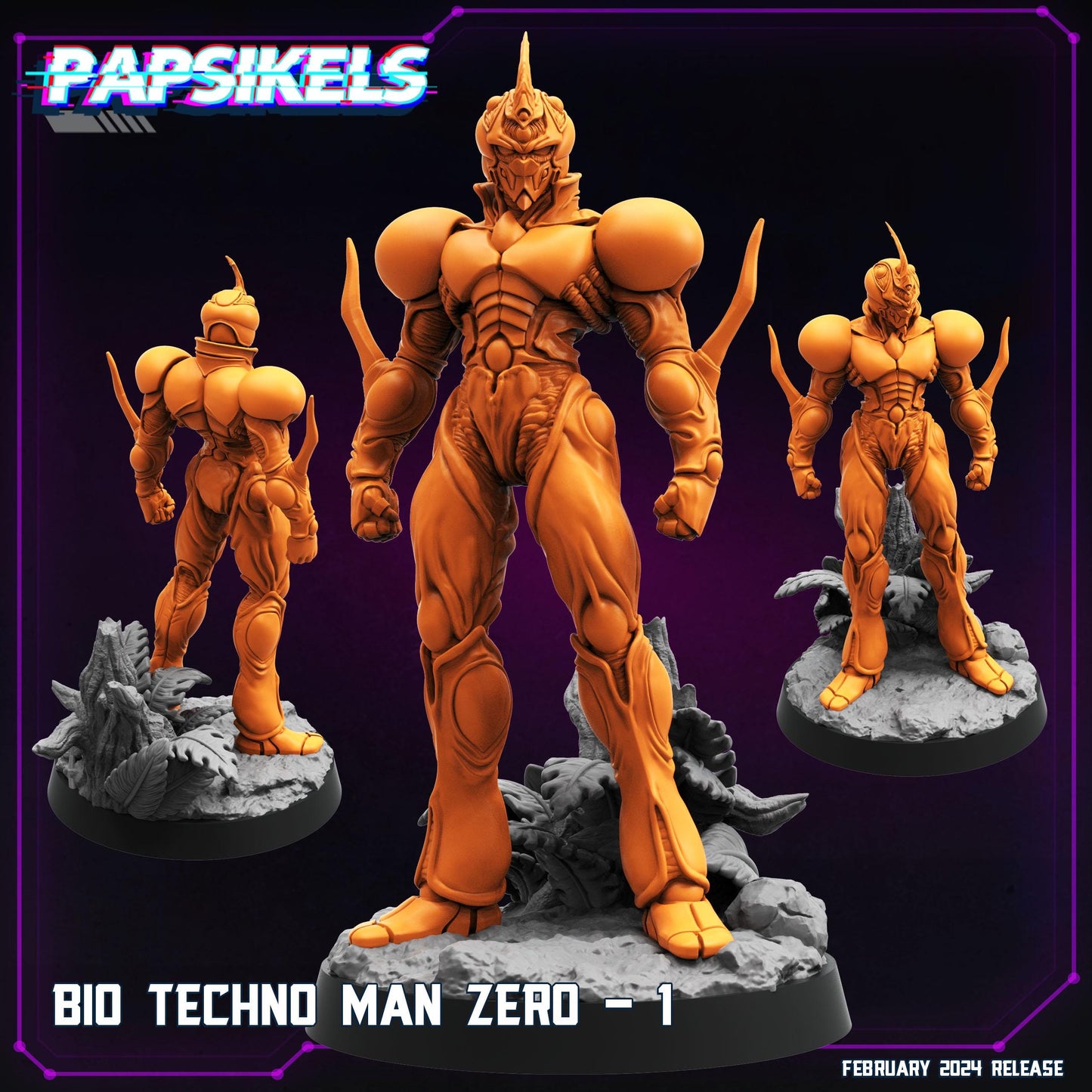 Bio Techno Man - Resin Miniature - Tabletop miniature - Fantasy Miniature - 32mm - D&D - Sci-fi Miniature - Papsikel