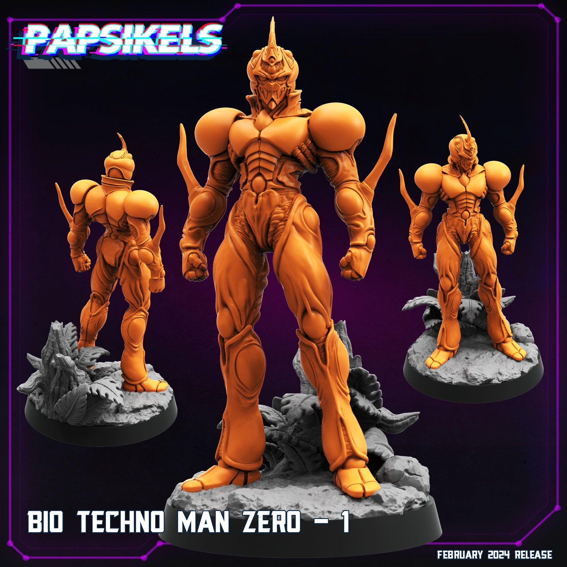 Bio Techno Man - Resin Miniature - Tabletop miniature - Fantasy Miniature - 32mm - D&D - Sci-fi Miniature - Papsikel
