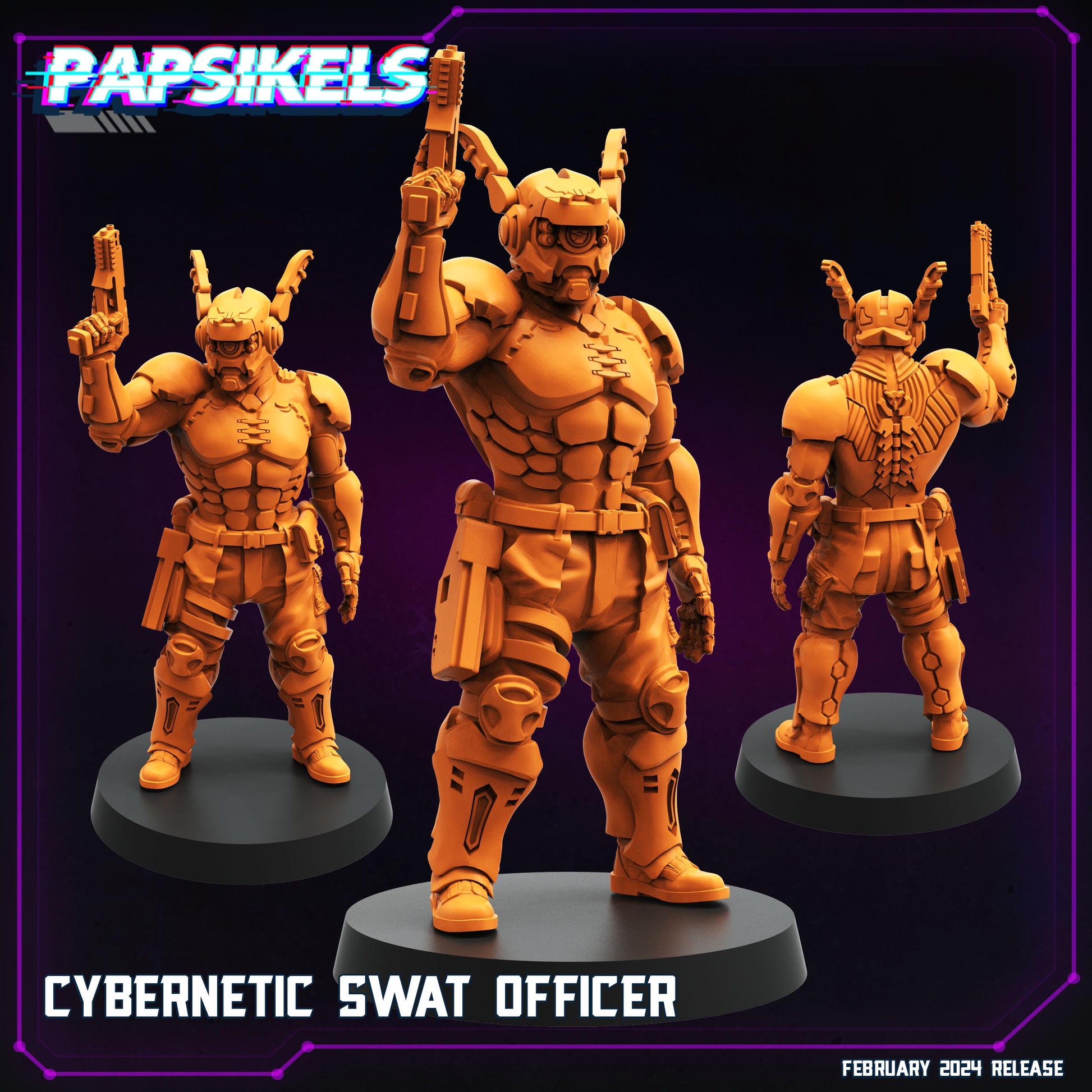 Swat Officer - Resin Miniature - Tabletop miniature - Fantasy Miniature - 32mm - D&D - Sci-fi Miniature - Papsikel