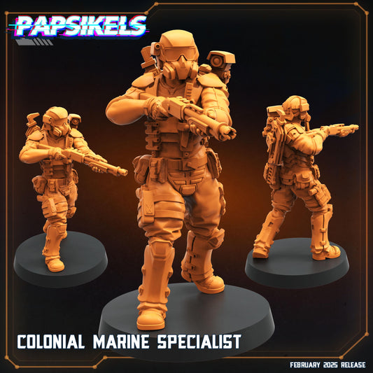 Colonial Marine specialist -  Resin Miniature - Tabletop  miniature - Fantasy Miniature - 32mm - D&D -  Sci-fi Miniature - Papsikel