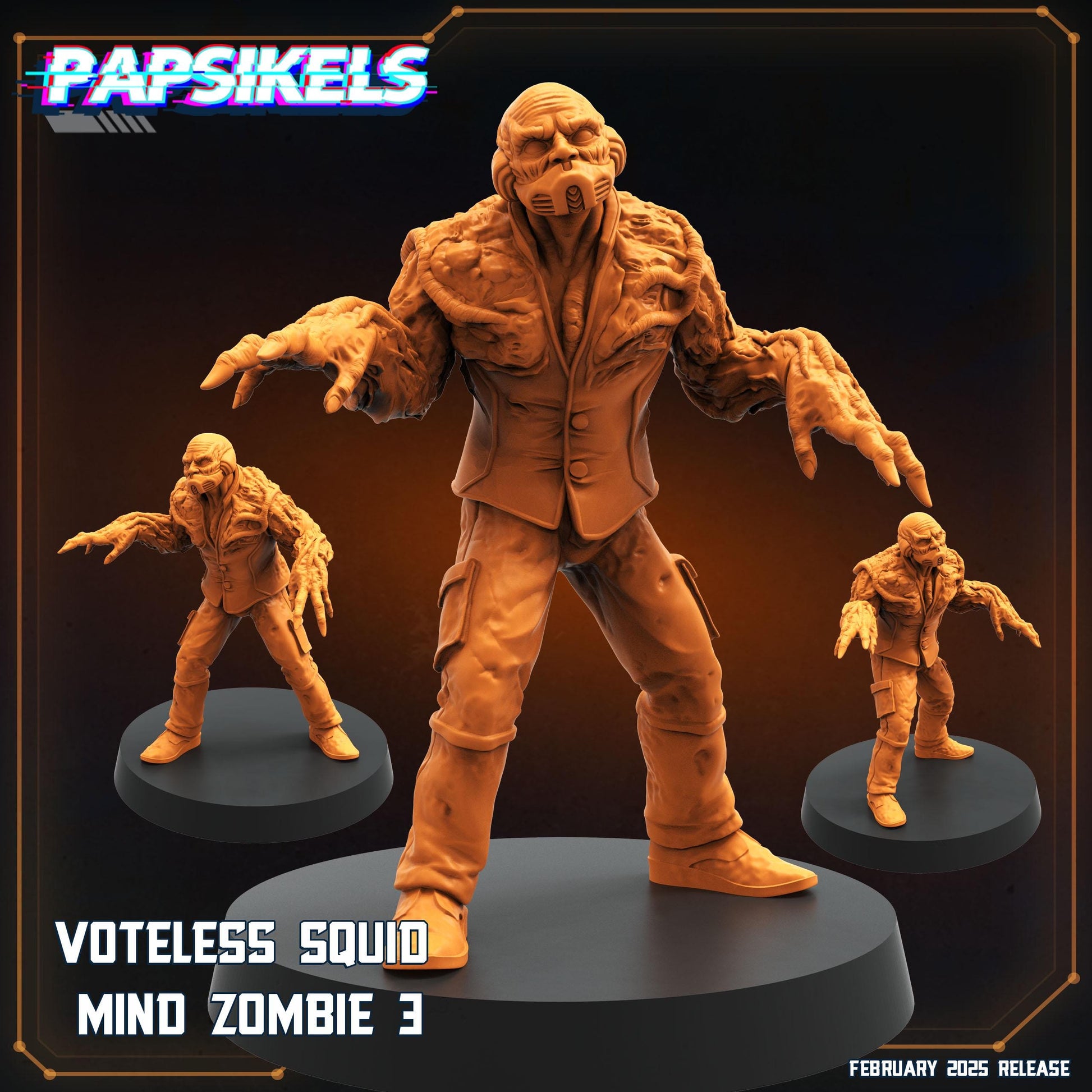 Zombie set - Resin Miniature - Tabletop miniature - Fantasy Miniature - 32mm - D&D - Sci-fi Miniature - Papsikel