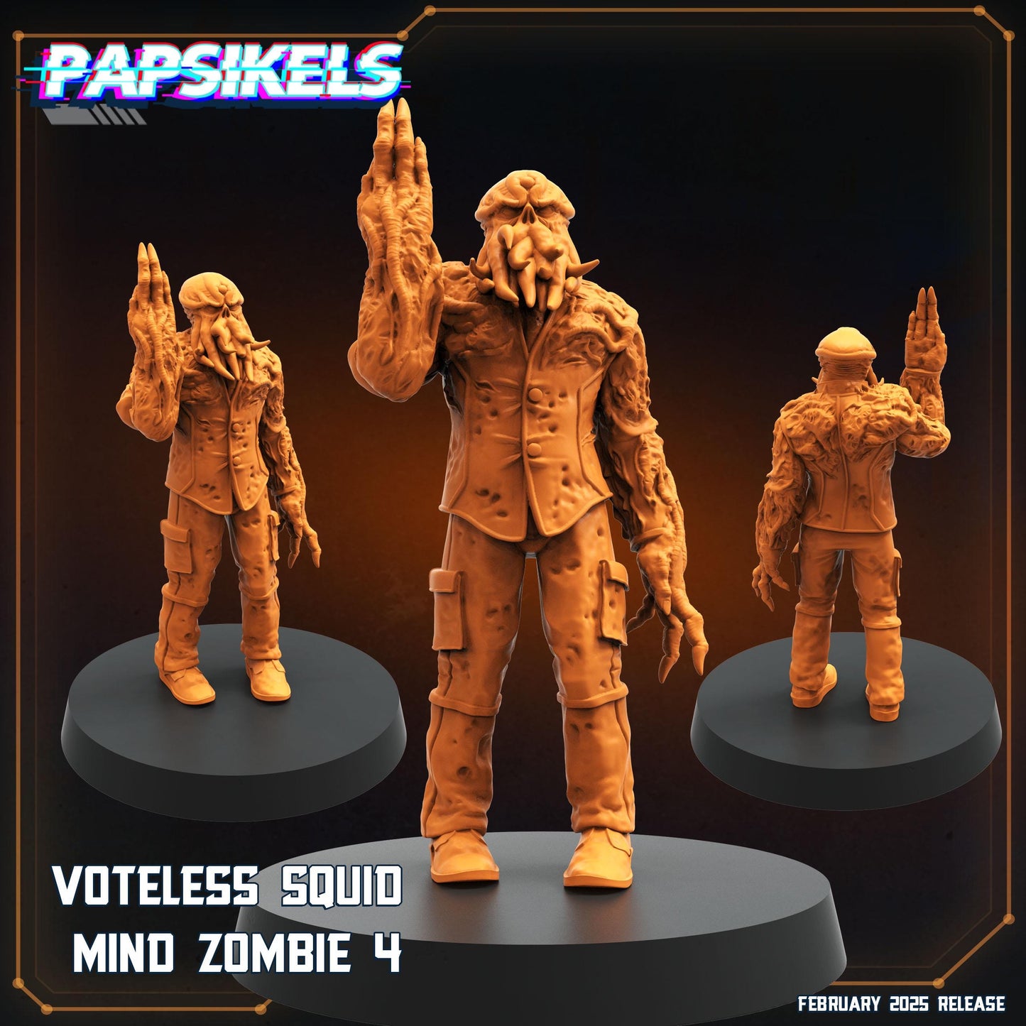 Zombie set -  Resin Miniature - Tabletop  miniature - Fantasy Miniature - 32mm - D&D -  Sci-fi Miniature - Papsikel