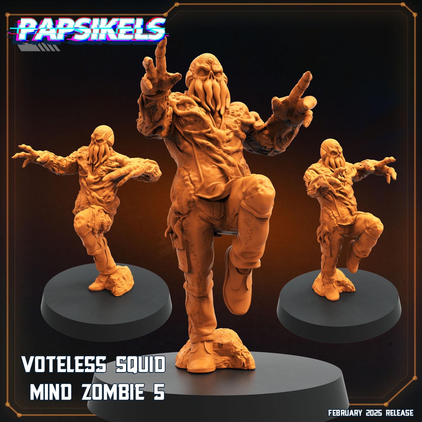 Zombie set -  Resin Miniature - Tabletop  miniature - Fantasy Miniature - 32mm - D&D -  Sci-fi Miniature - Papsikel