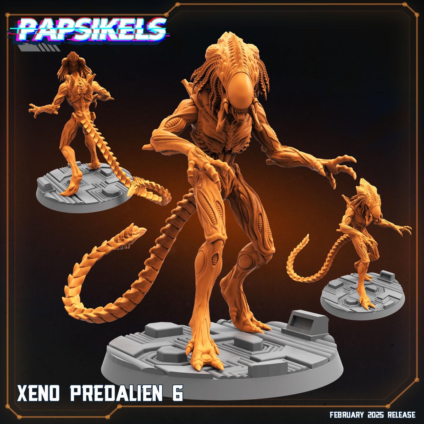 Xeno Predaliens - Resin Miniature - Tabletop miniature - Fantasy Miniature - 32mm - D&D - Sci-fi Miniature - Papsikel
