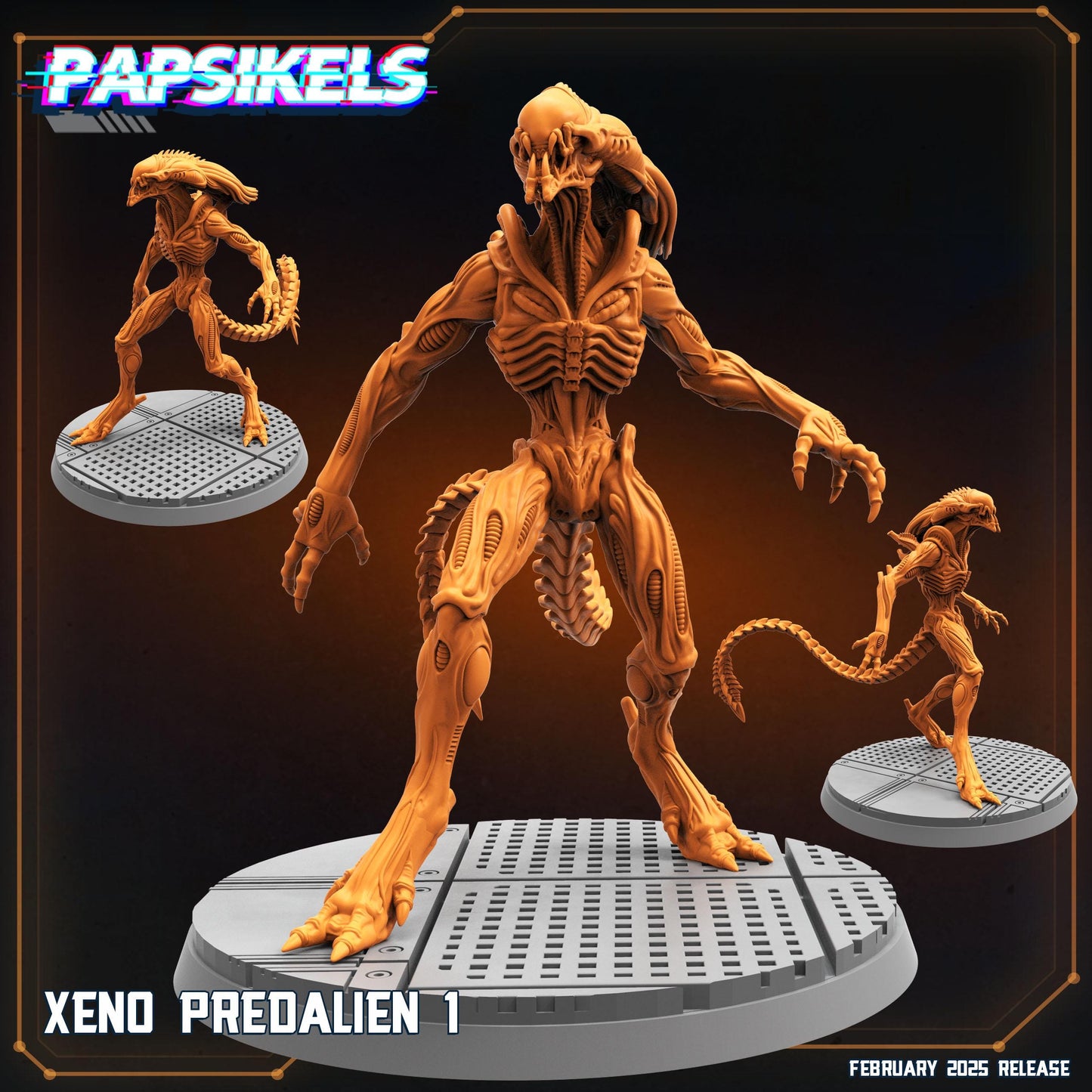 Xeno Predaliens -  Resin Miniature - Tabletop  miniature - Fantasy Miniature - 32mm - D&D -  Sci-fi Miniature - Papsikel