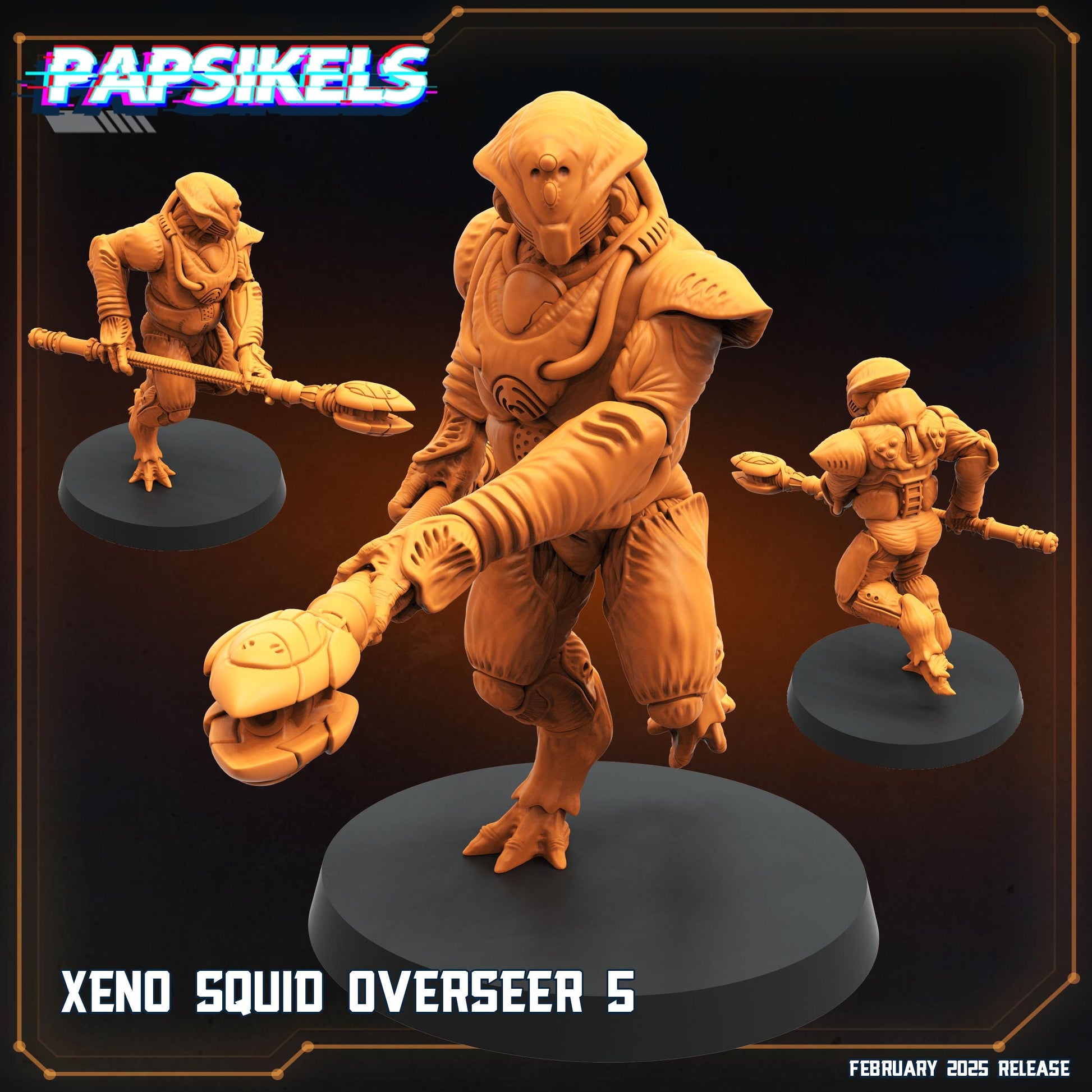 Xeno Squids - Resin Miniature - Tabletop miniature - Fantasy Miniature - 32mm - D&D - Sci-fi Miniature - Papsikel