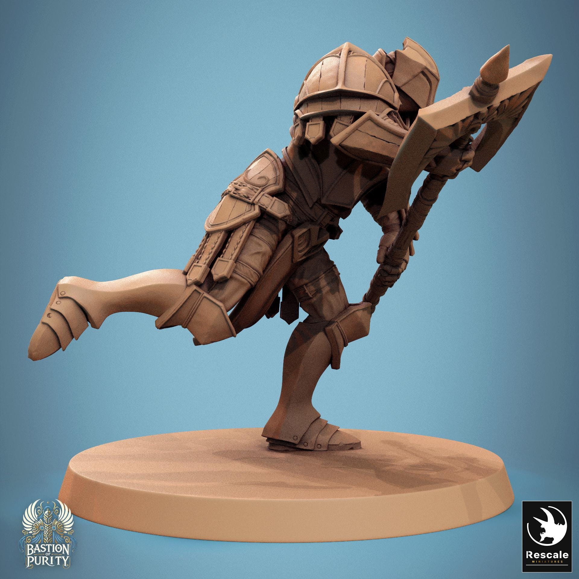 Aeterna Infantry - Soldiers 1 - Resin Miniature - Tabletop miniature - Fantasy Miniature - 32mm - D&D - Sci-fi Miniature - Papsikel DnD