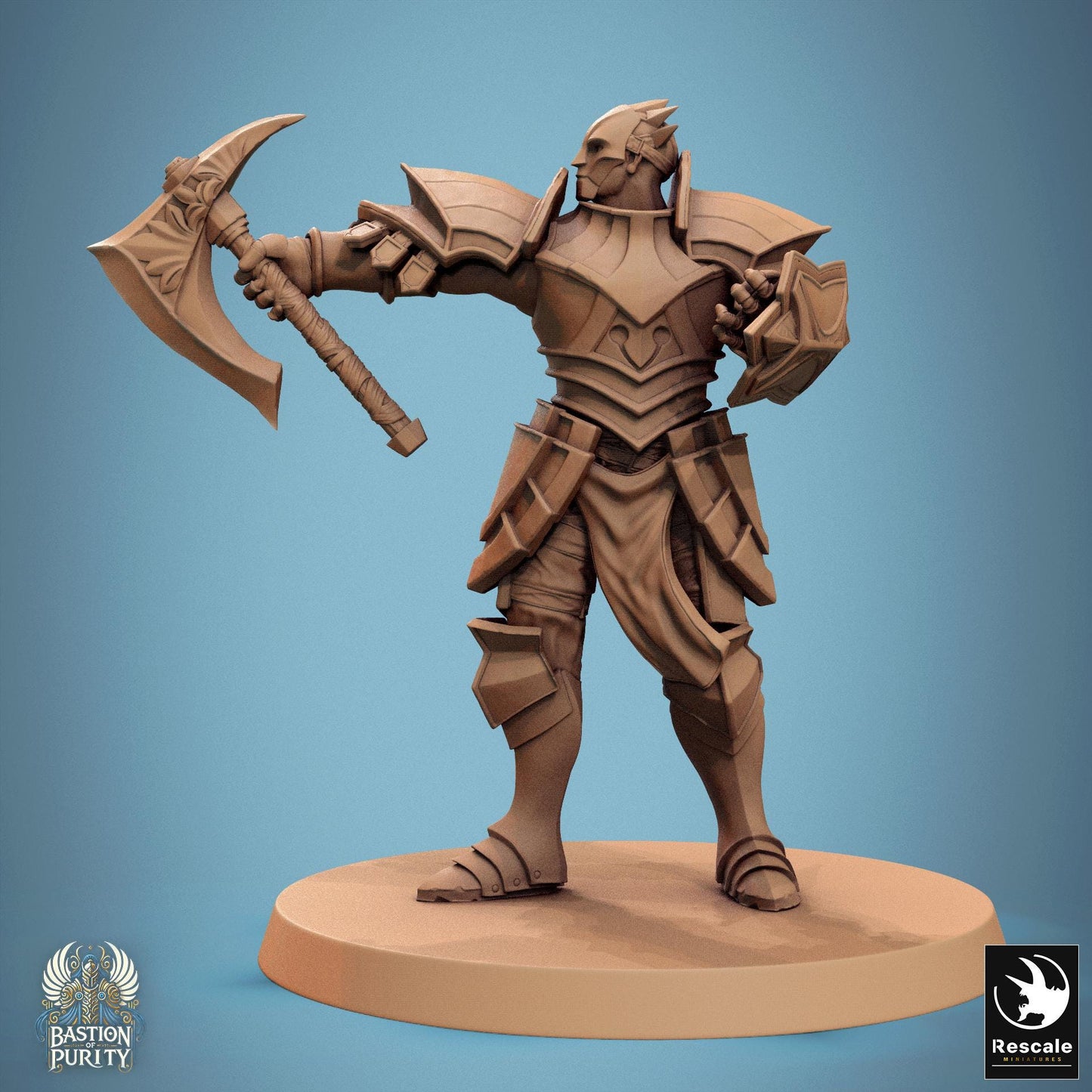 Aeterna Infantry - Warriors 1  -  Resin Miniature - Tabletop  miniature - Fantasy Miniature - 32mm - D&D -  Sci-fi Miniature - Rescale DnD
