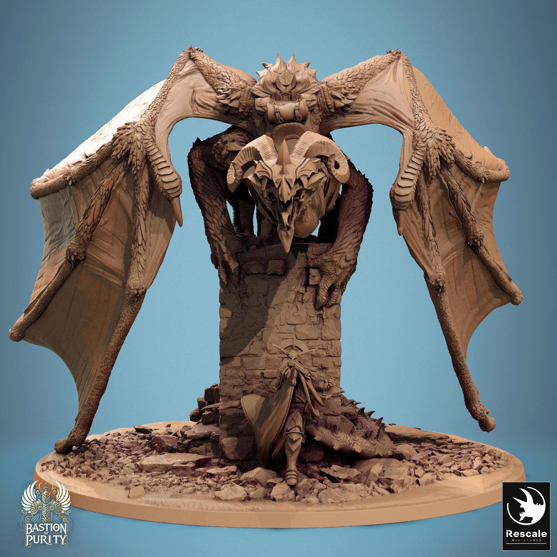 Astralyon Dragon - Hollowed - Resin Miniature - Tabletop miniature - Fantasy Miniature - 32mm - D&D - Sci-fi Miniature - Rescale DnD