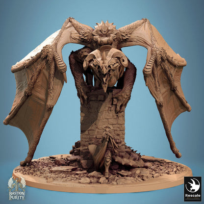 Astralyon Dragon  - Hollowed -  Resin Miniature - Tabletop  miniature - Fantasy Miniature - 32mm - D&D -  Sci-fi Miniature - Rescale DnD
