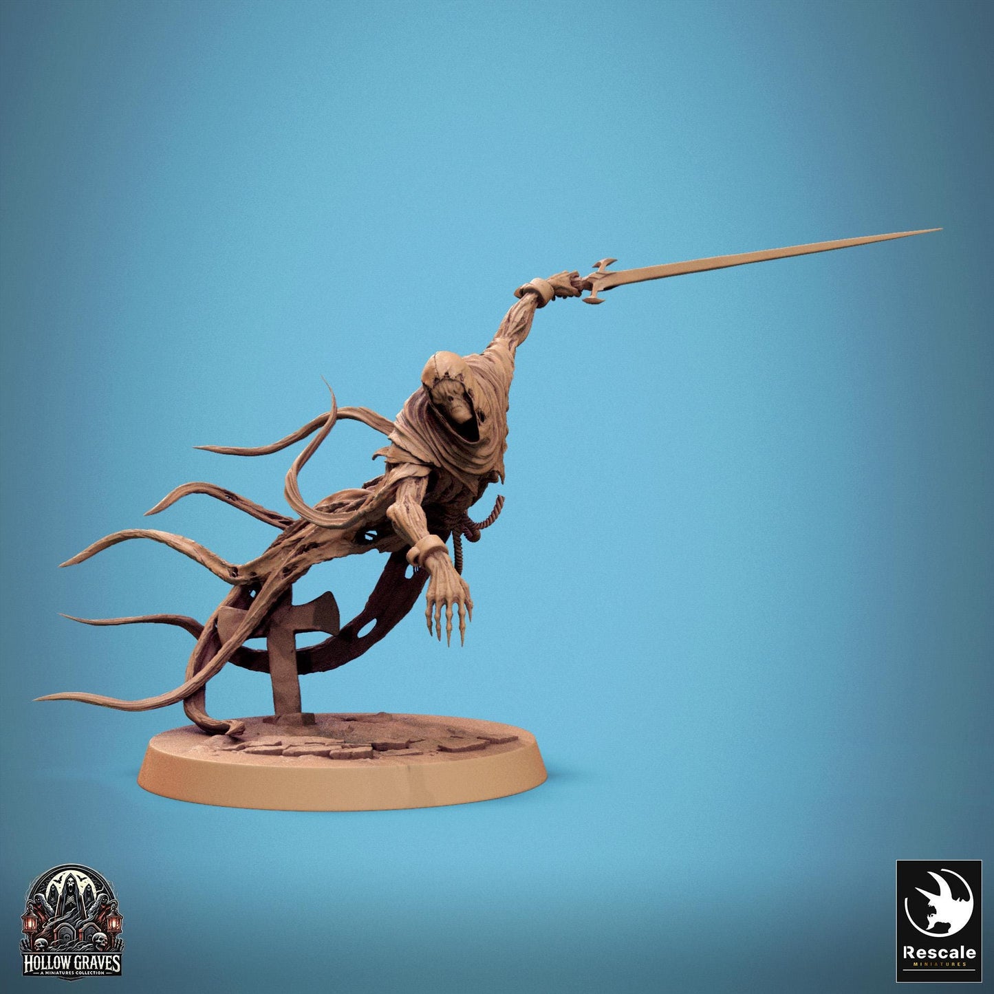 Death Ghost 1  -  Resin Miniature - Tabletop  miniature - Fantasy Miniature - 32mm - D&D -  Sci-fi Miniature - Rescale DnD