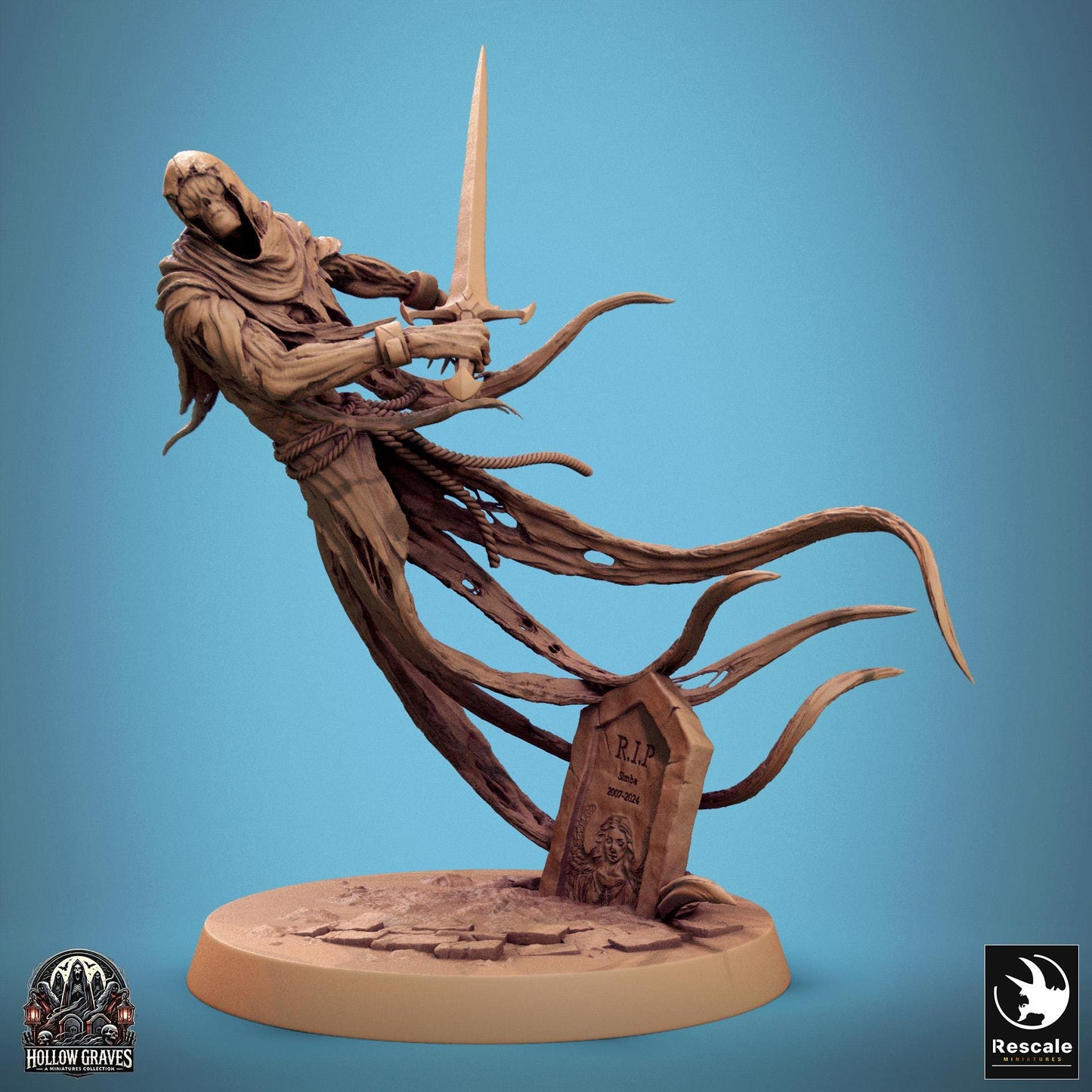 Death Ghost 1 - Resin Miniature - Tabletop miniature - Fantasy Miniature - 32mm - D&D - Sci-fi Miniature - Rescale DnD