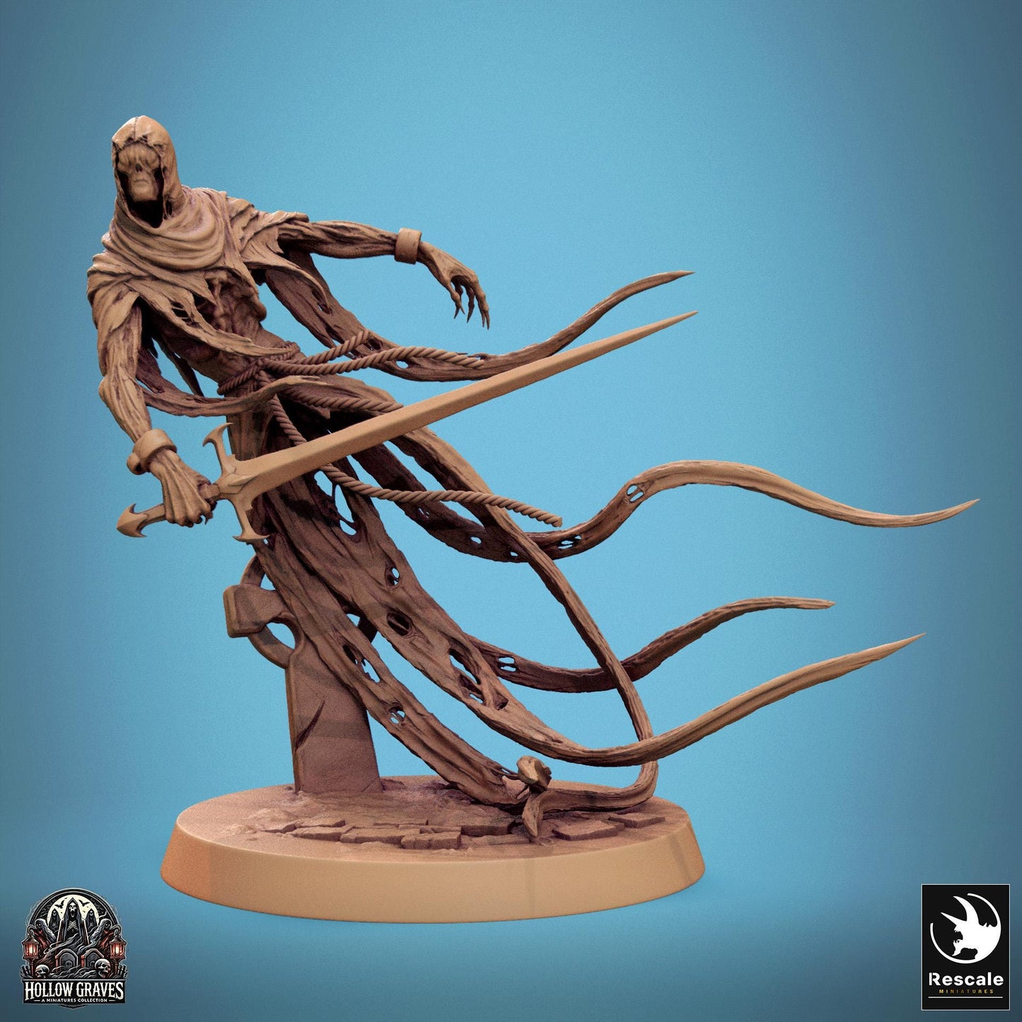 Death Ghost 2 - Resin Miniature - Tabletop miniature - Fantasy Miniature - 32mm - D&D - Sci-fi Miniature - Rescale DnD