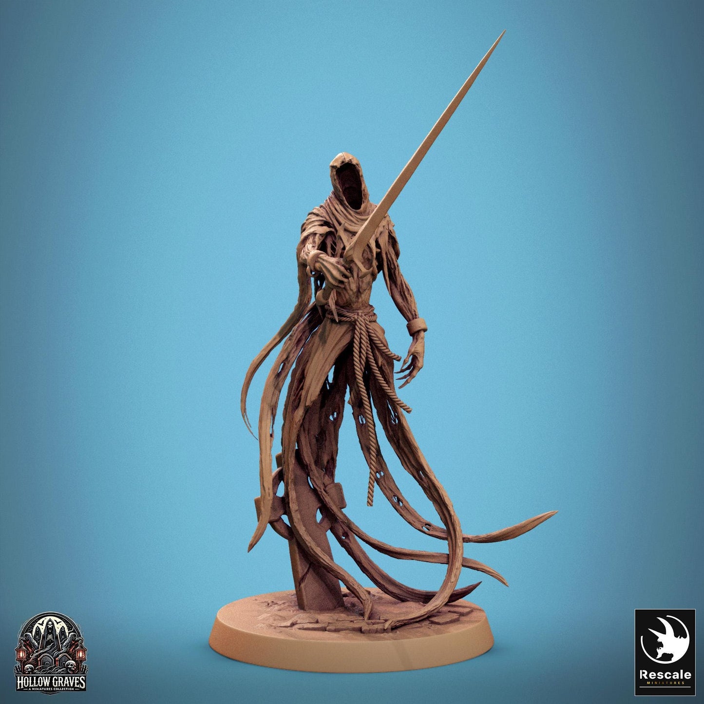 Death Ghost 2  -  Resin Miniature - Tabletop  miniature - Fantasy Miniature - 32mm - D&D -  Sci-fi Miniature - Rescale DnD