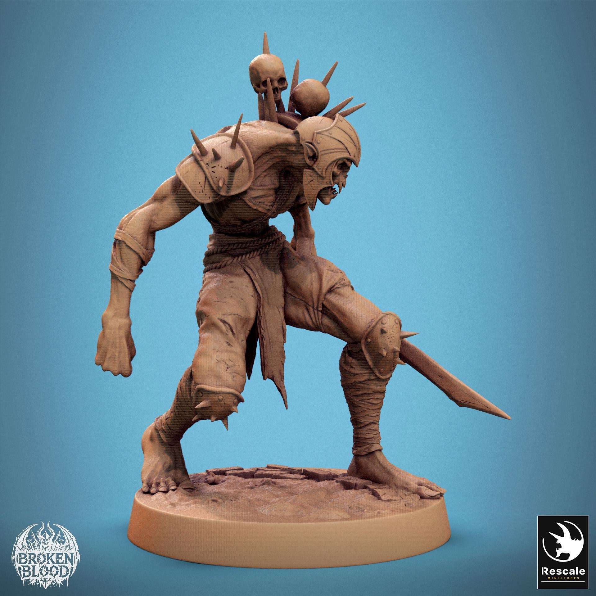Ghoul Ravager 1 - Resin Miniature - Tabletop miniature - Fantasy Miniature - 32mm - D&D - Sci-fi Miniature - Papsikel DnD