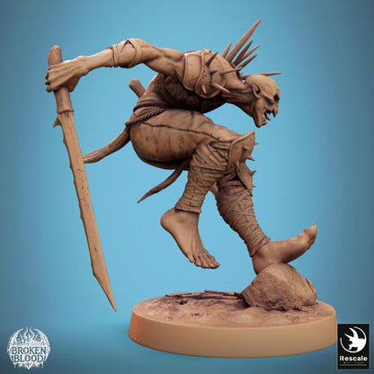 Ghoul Ravager 2 -  Resin Miniature - Tabletop  miniature - Fantasy Miniature - 32mm - D&D -  Sci-fi Miniature - Papsikel DnD