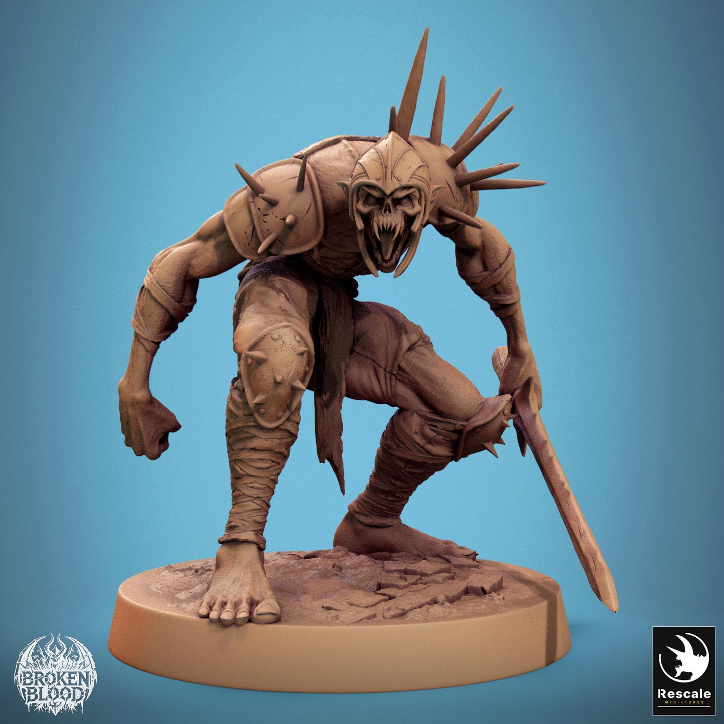 Ghoul Ravager 2 -  Resin Miniature - Tabletop  miniature - Fantasy Miniature - 32mm - D&D -  Sci-fi Miniature - Papsikel DnD