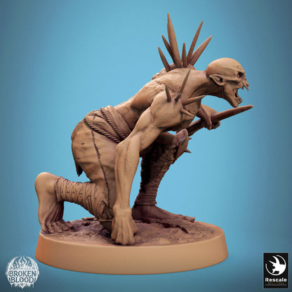 Ghoul Savage 1 -  Resin Miniature - Tabletop  miniature - Fantasy Miniature - 32mm - D&D -  Sci-fi Miniature - Papsikel DnD