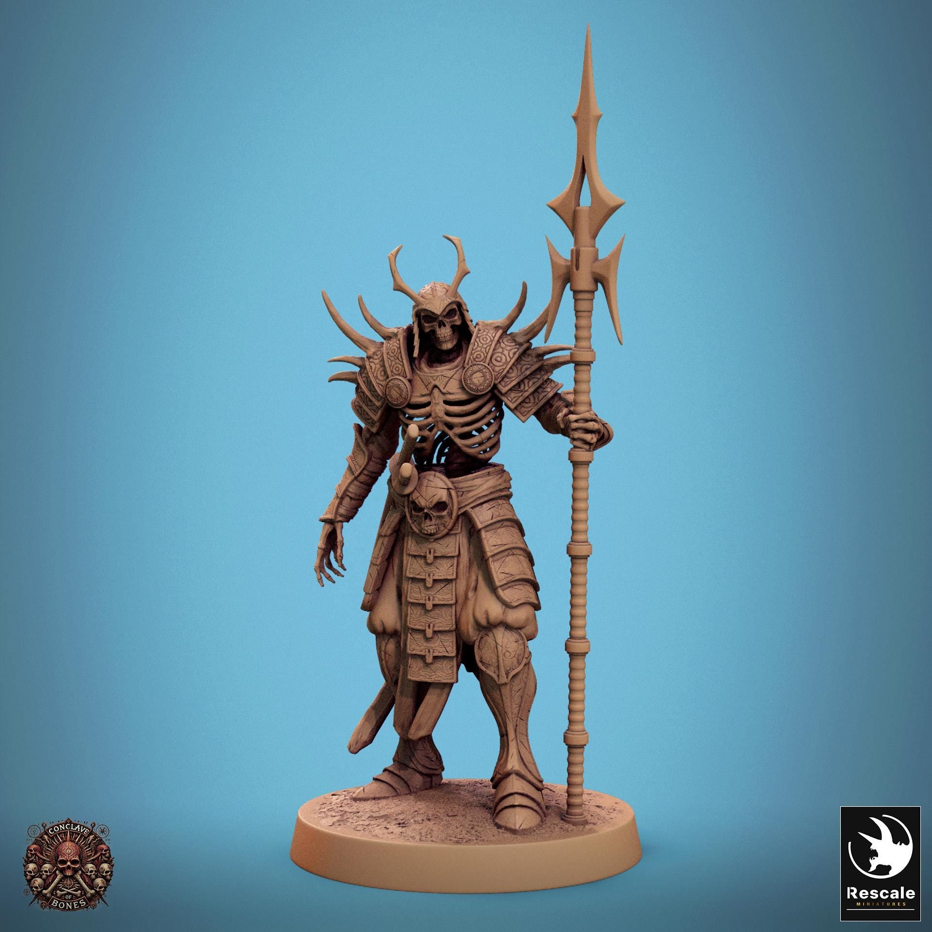 Oriental Skeletons 1 - Resin Miniature - Tabletop miniature - Fantasy Miniature - 32mm - D&D - Sci-fi Miniature - Rescale DnD