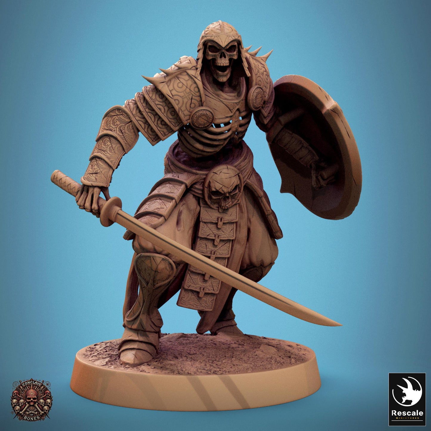 Oriental Skeletons 1 - Resin Miniature - Tabletop miniature - Fantasy Miniature - 32mm - D&D - Sci-fi Miniature - Rescale DnD