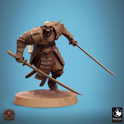 Oriental Skeletons 1 - Resin Miniature - Tabletop miniature - Fantasy Miniature - 32mm - D&D - Sci-fi Miniature - Rescale DnD