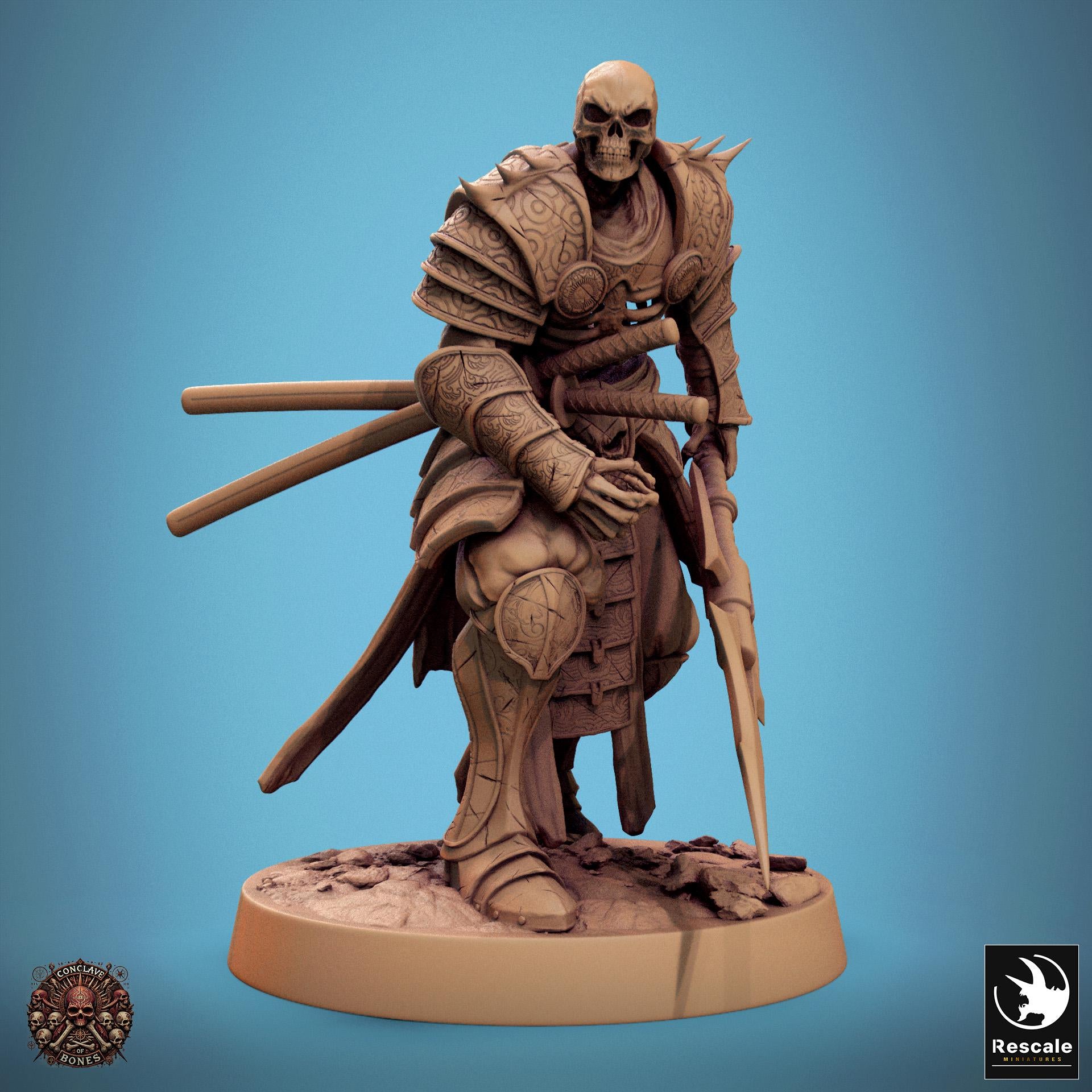 Oriental Skeletons 1 - Resin Miniature - Tabletop miniature - Fantasy Miniature - 32mm - D&D - Sci-fi Miniature - Rescale DnD