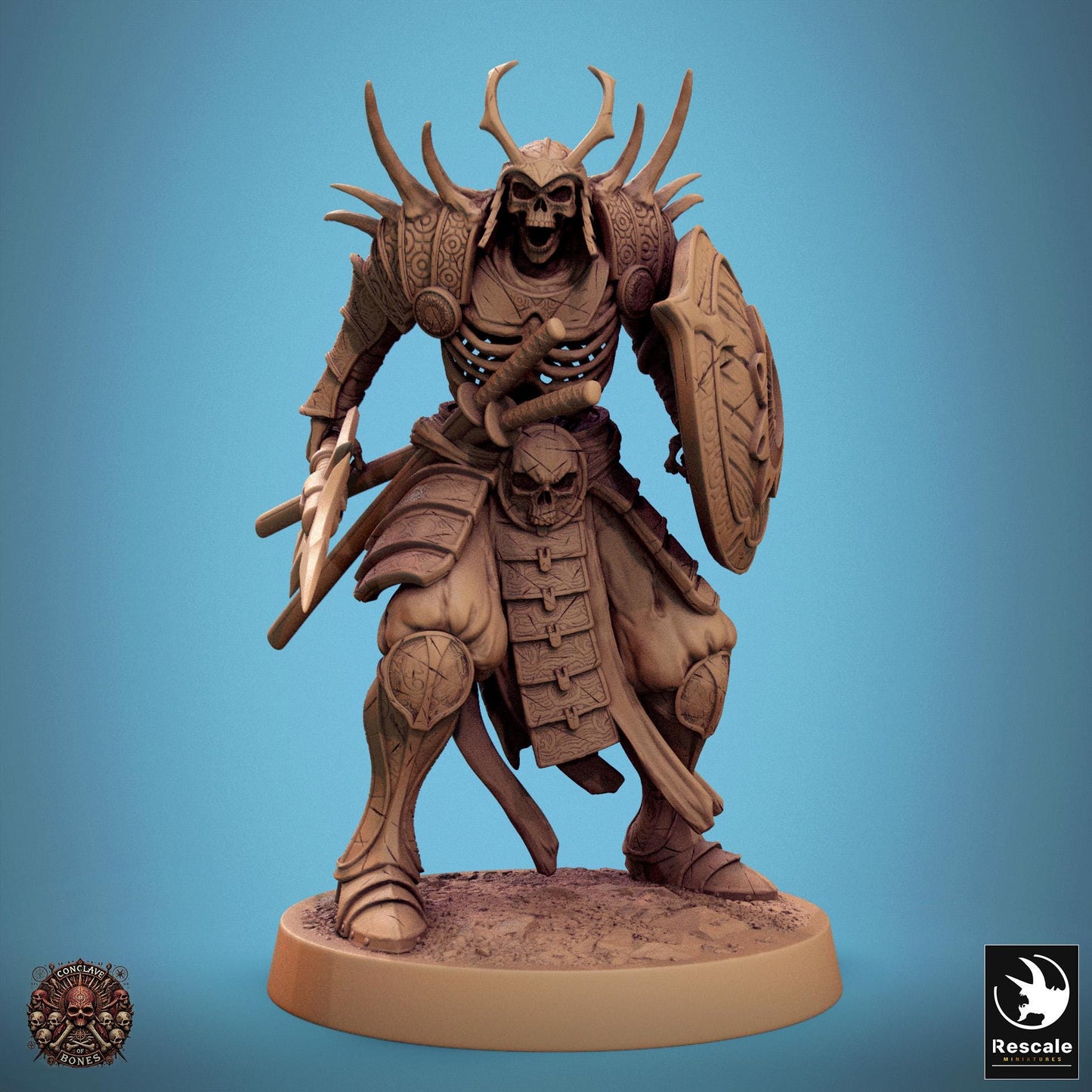 Oriental Skeletons 2 - Resin Miniature - Tabletop miniature - Fantasy Miniature - 32mm - D&D - Sci-fi Miniature - Rescale DnD