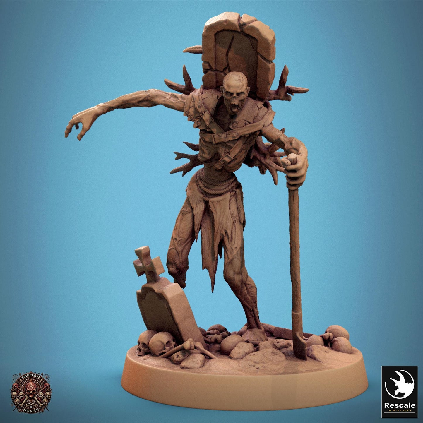 Zombie 2 -  Resin Miniature - Tabletop  miniature - Fantasy Miniature - 32mm - D&D -  Sci-fi Miniature - Rescale DnD